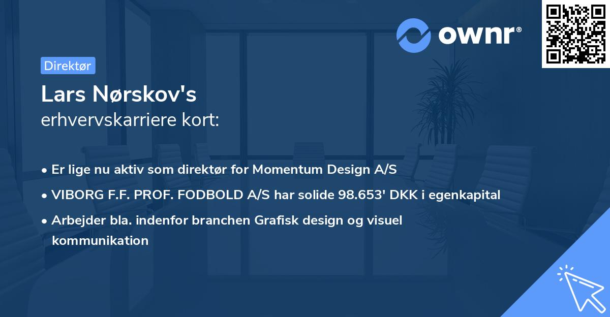 Lars Nørskov's erhvervskarriere kort