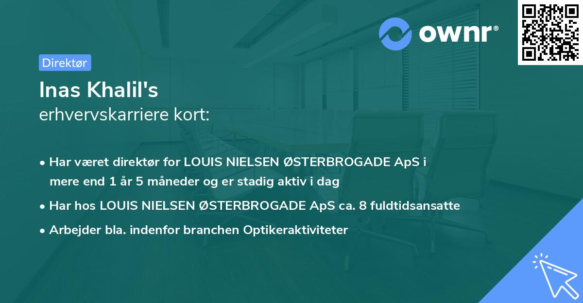 Inas Khalil's erhvervskarriere kort