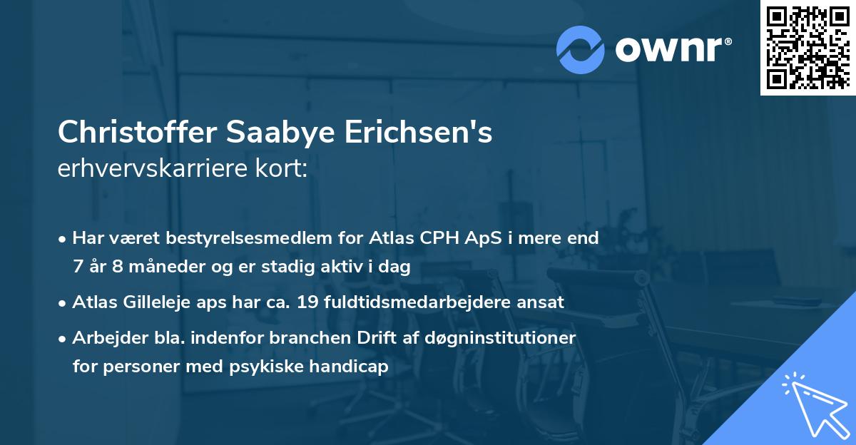 Christoffer Saabye Erichsen's erhvervskarriere kort