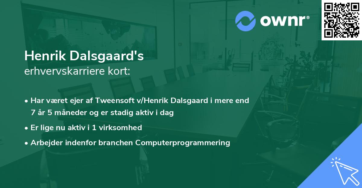 Henrik Dalsgaard's erhvervskarriere kort