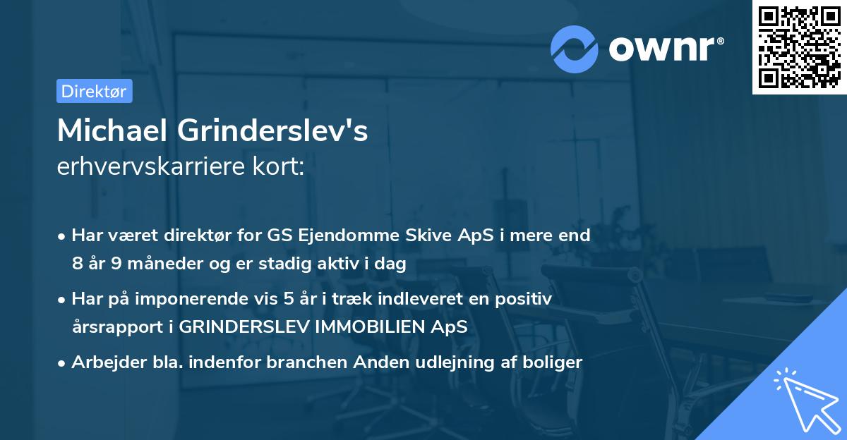 Michael Grinderslev's erhvervskarriere kort