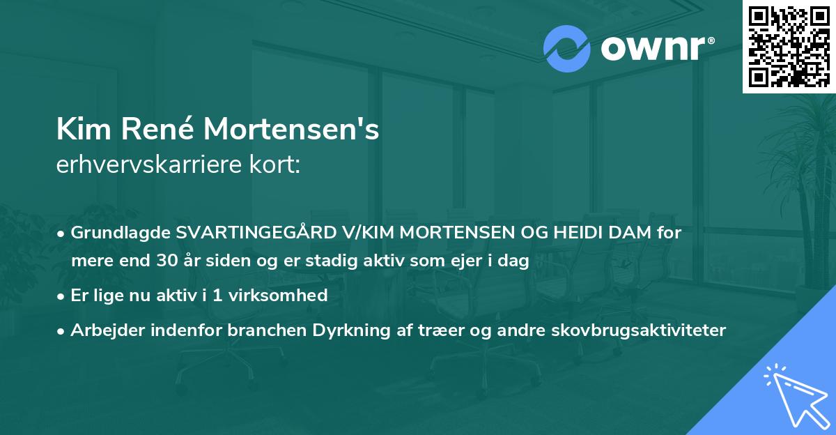Kim René Mortensen's erhvervskarriere kort