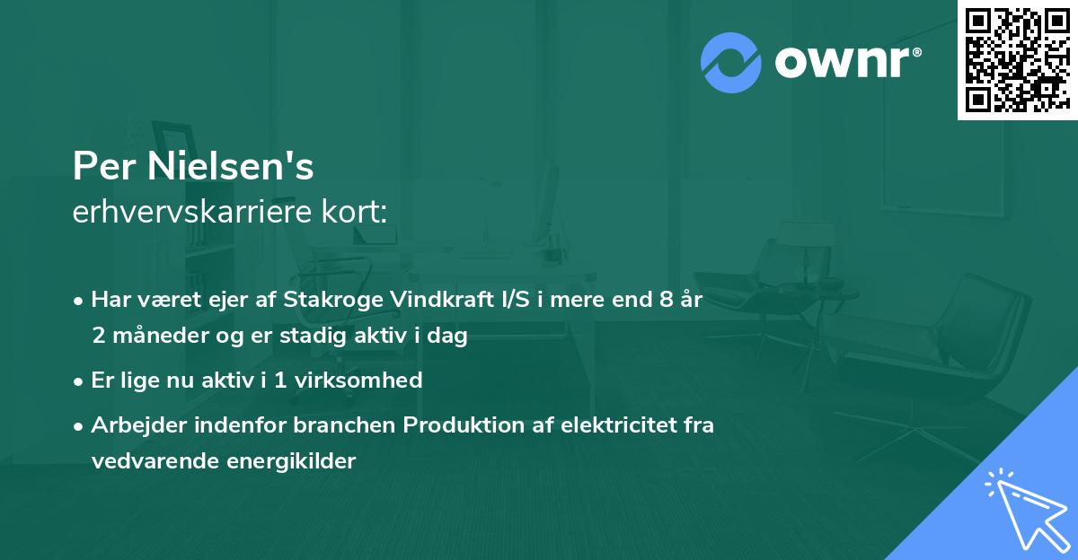 Per Nielsen's erhvervskarriere kort