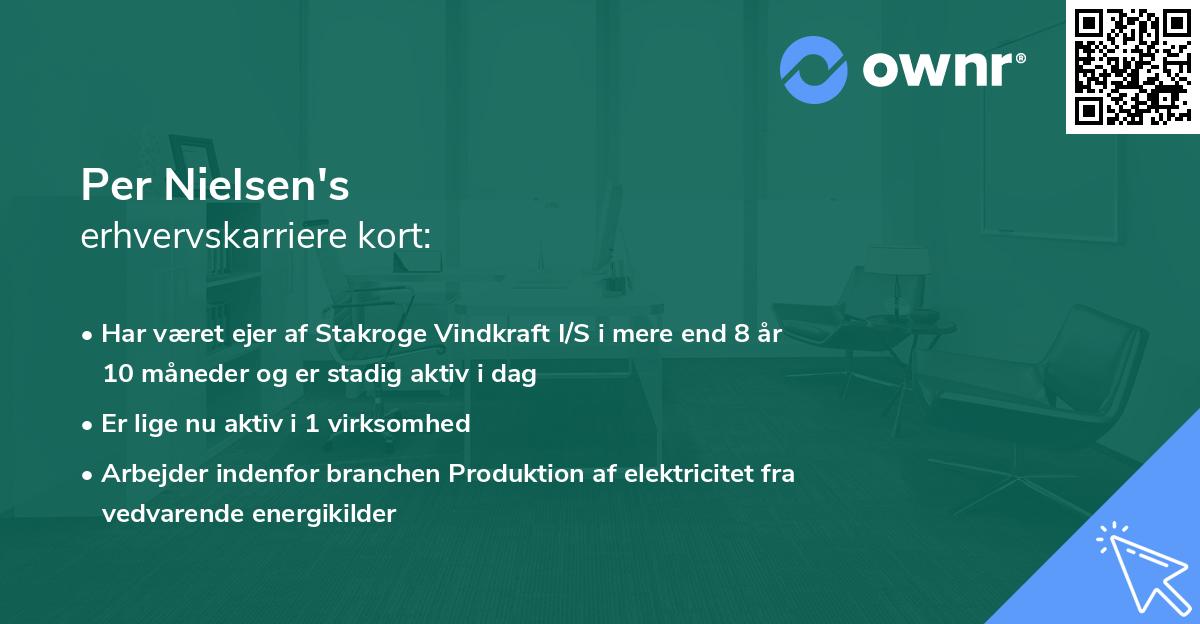Per Nielsen's erhvervskarriere kort