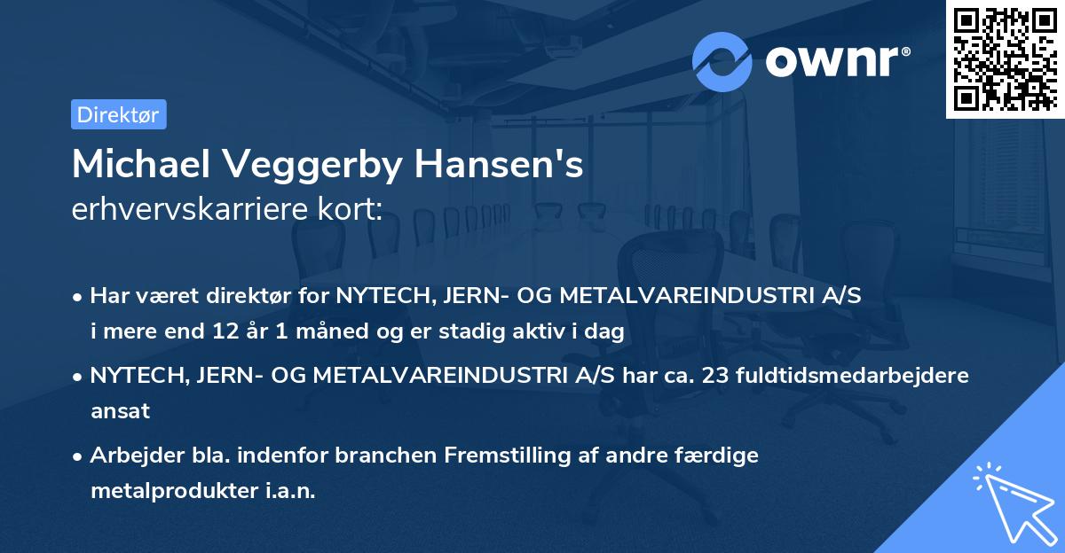 Michael Veggerby Hansen's erhvervskarriere kort
