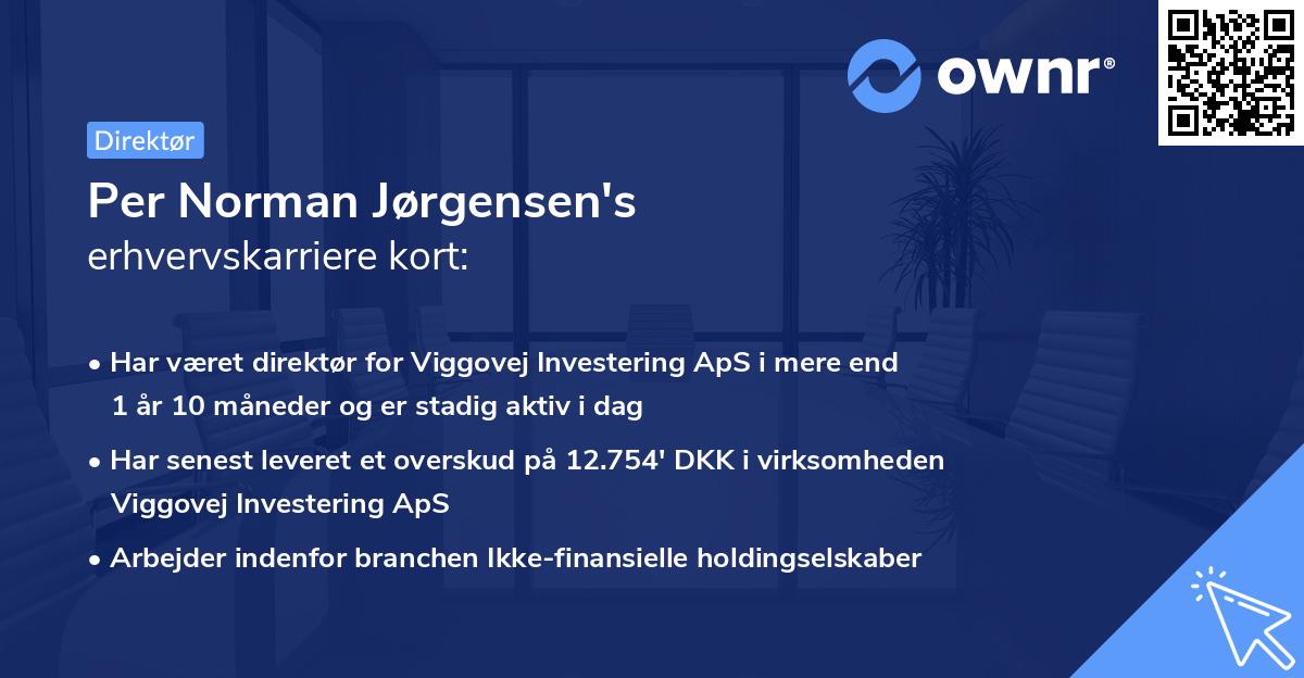 Per Norman Jørgensen's erhvervskarriere kort