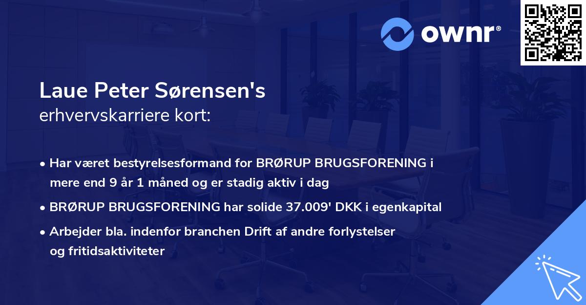 Laue Peter Sørensen's erhvervskarriere kort