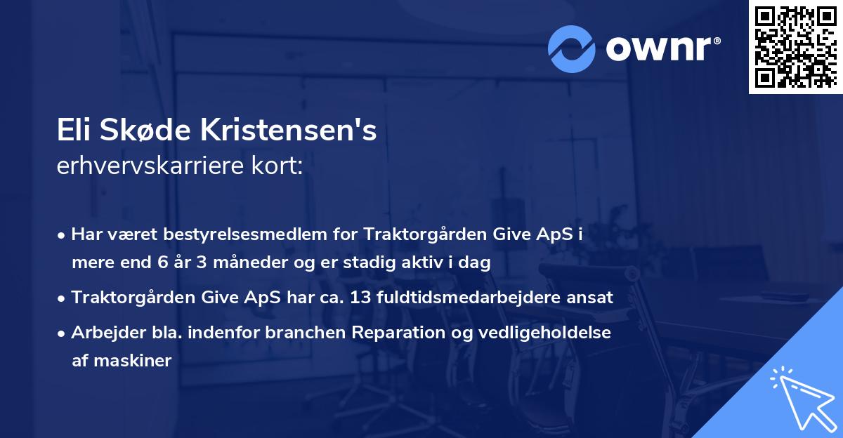 Eli Skøde Kristensen's erhvervskarriere kort