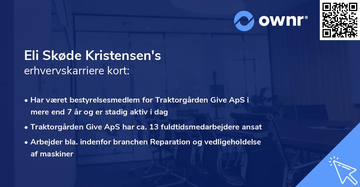 Eli Skøde Kristensen's erhvervskarriere kort