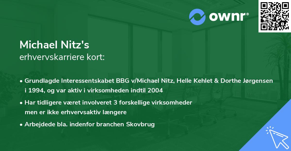 Michael Nitz's erhvervskarriere kort