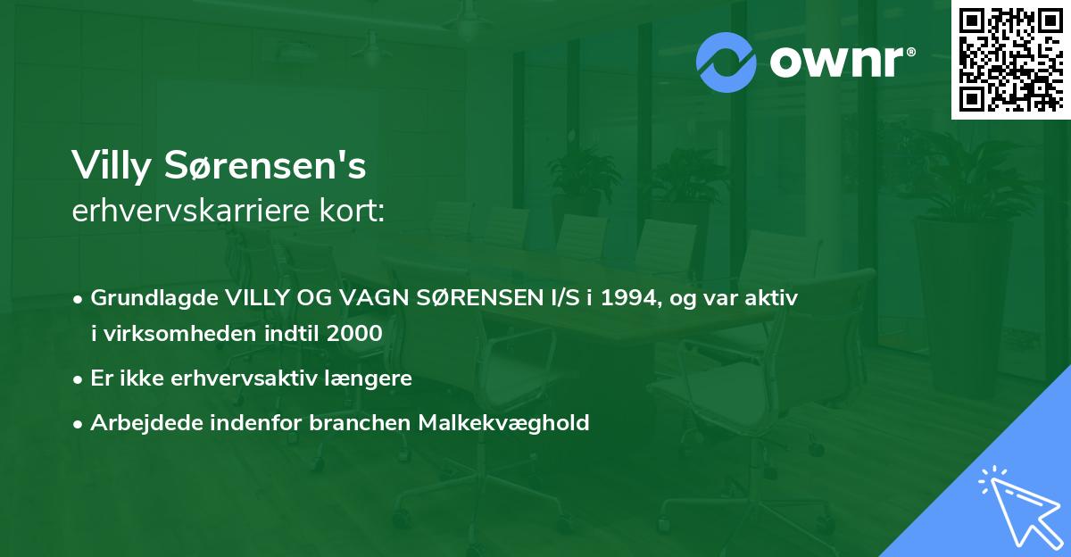 Villy Sørensen's erhvervskarriere kort