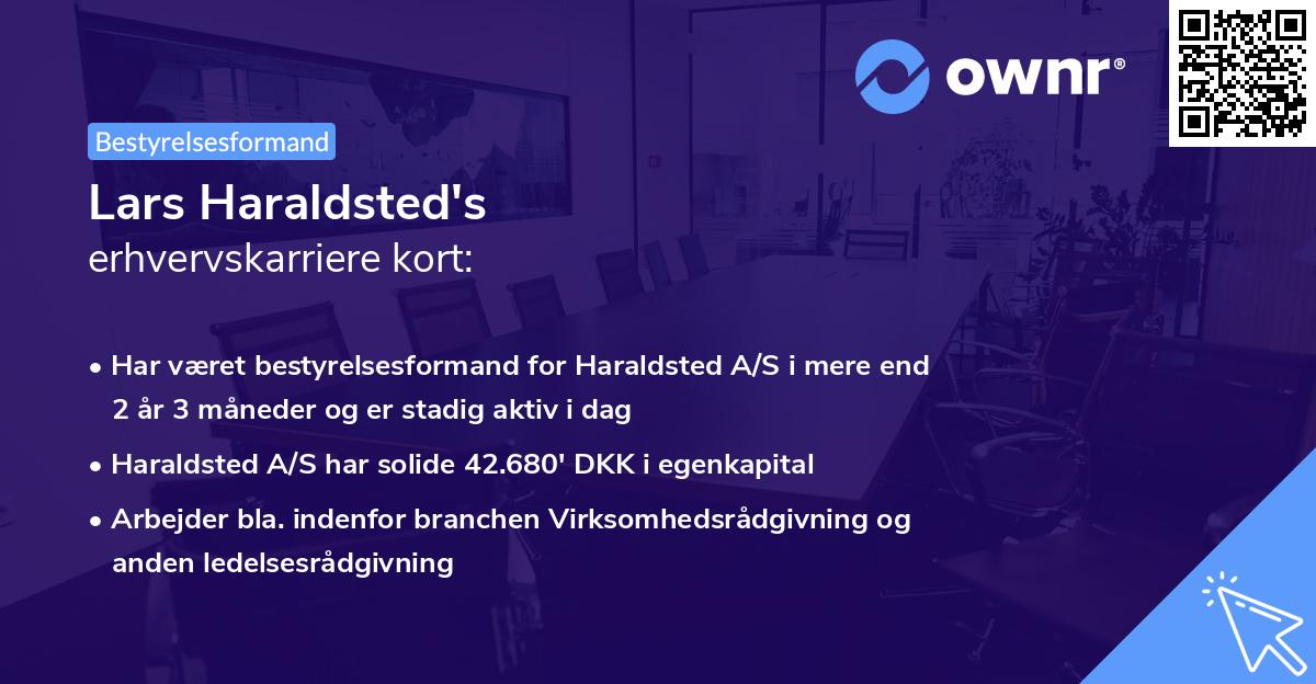 Lars Haraldsted's erhvervskarriere kort