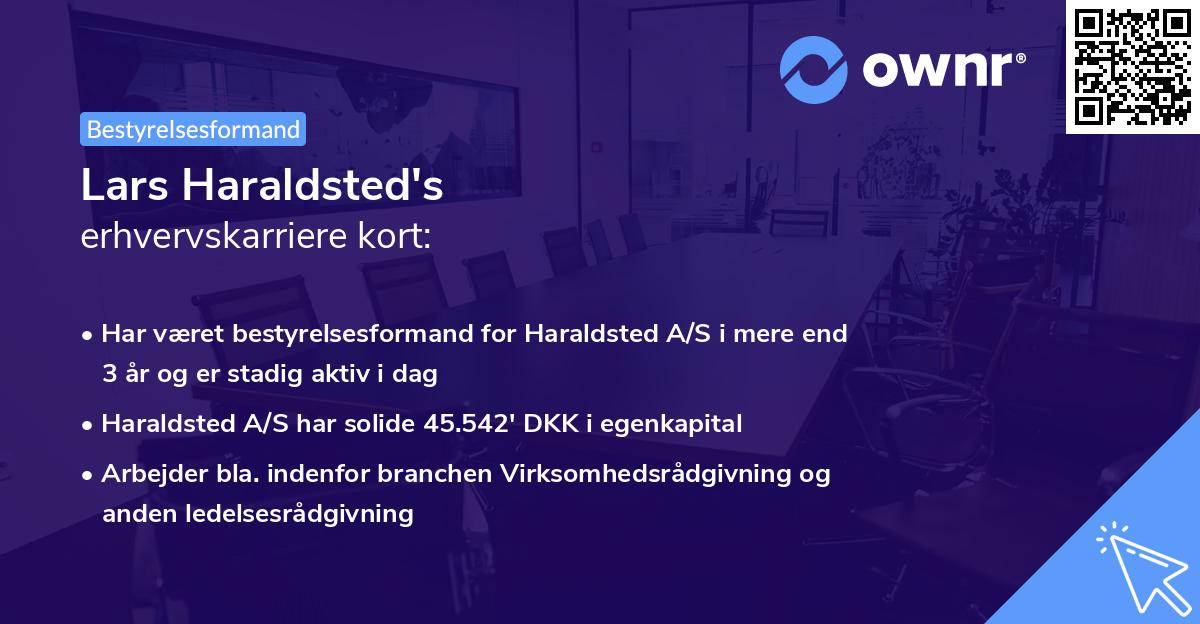 Lars Haraldsted's erhvervskarriere kort