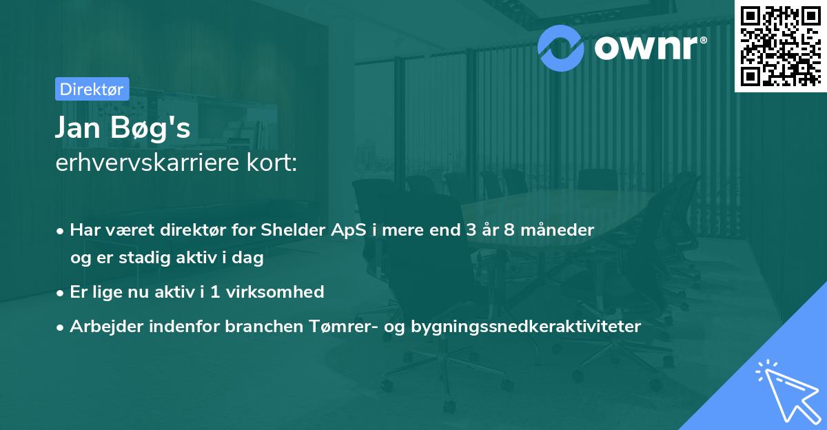 Jan Bøg's erhvervskarriere kort
