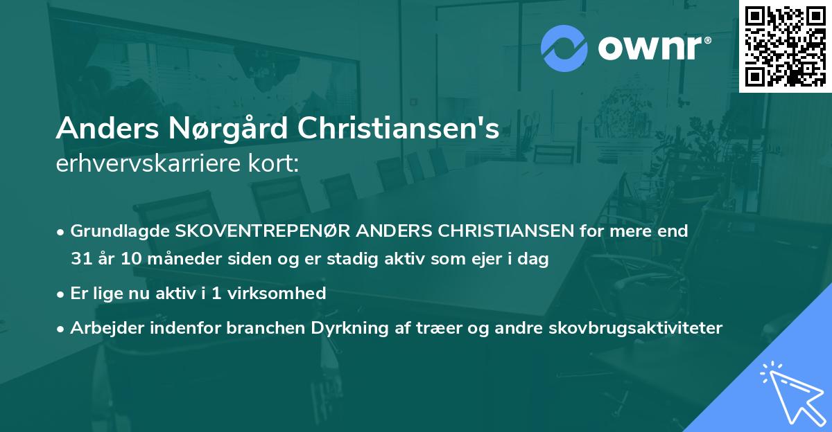Anders Nørgård Christiansen's erhvervskarriere kort