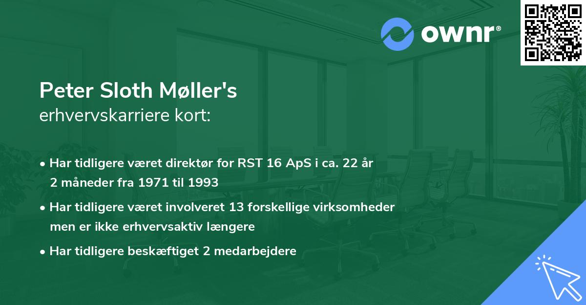 Peter Sloth Møller's erhvervskarriere kort
