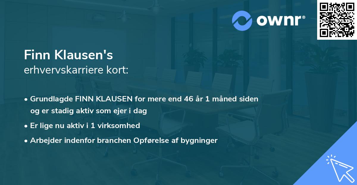 Finn Klausen's erhvervskarriere kort
