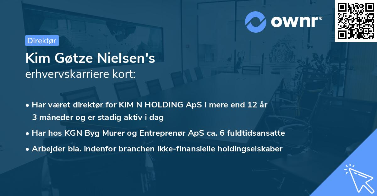 Kim Gøtze Nielsen's erhvervskarriere kort