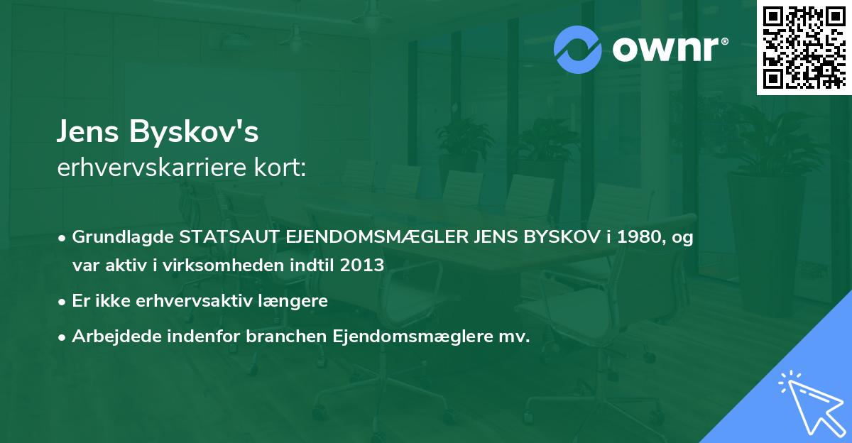 Jens Byskov's erhvervskarriere kort