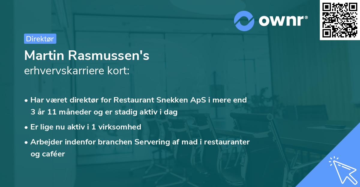 Martin Rasmussen's erhvervskarriere kort