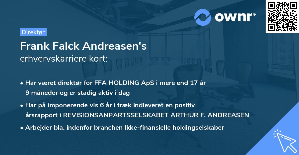 Frank Falck Andreasen's erhvervskarriere kort
