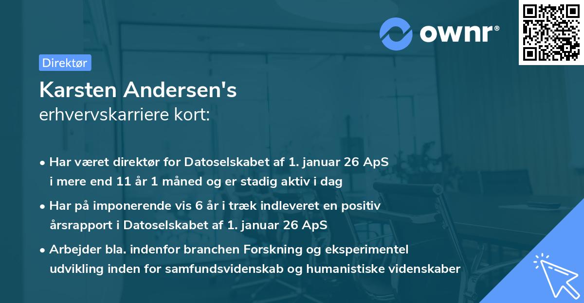 Karsten Andersen's erhvervskarriere kort