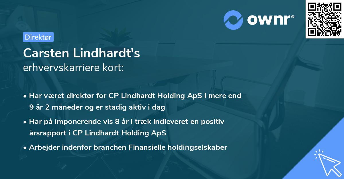 Carsten Lindhardt's erhvervskarriere kort