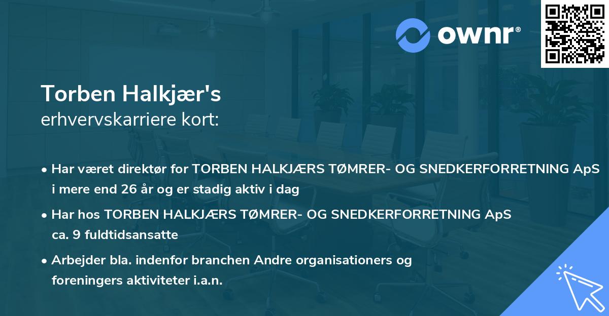 Torben Halkjær's erhvervskarriere kort