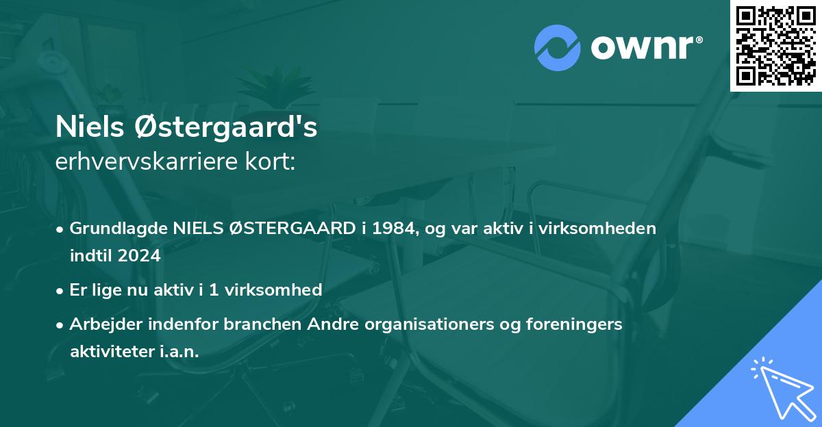 Niels Østergaard's erhvervskarriere kort