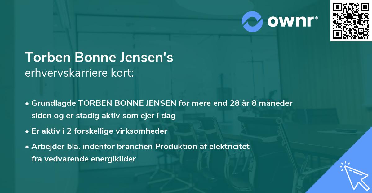 Torben Bonne Jensen's erhvervskarriere kort