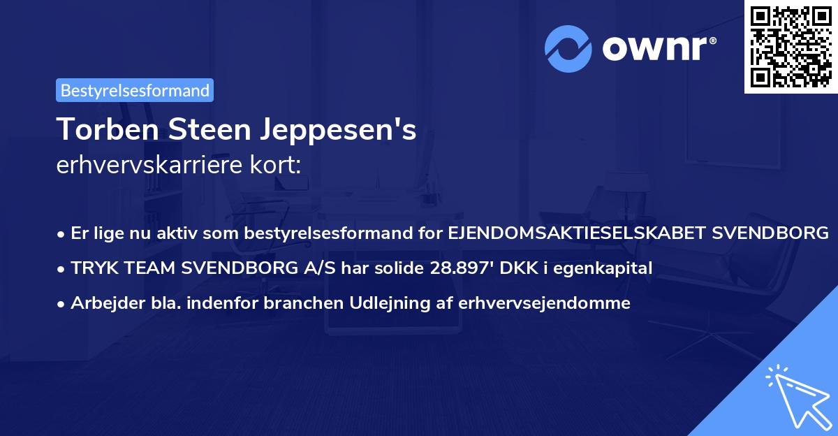 Torben Steen Jeppesen's erhvervskarriere kort