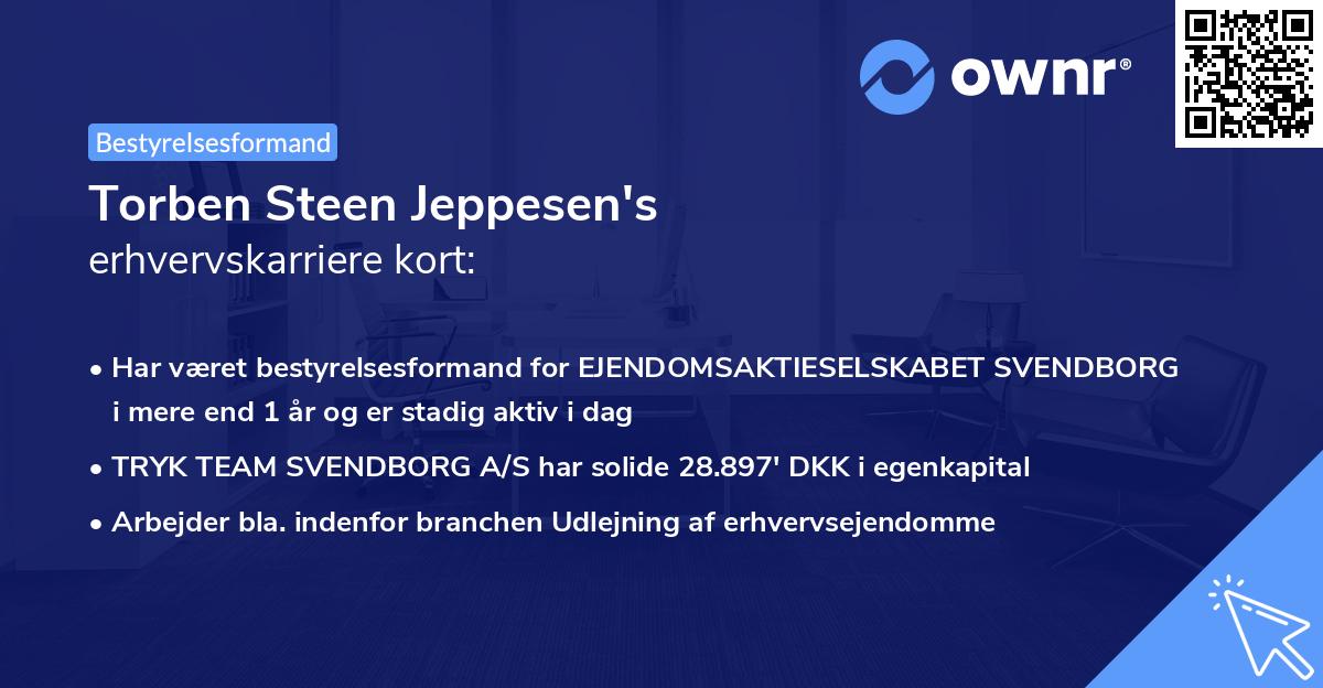 Torben Steen Jeppesen's erhvervskarriere kort