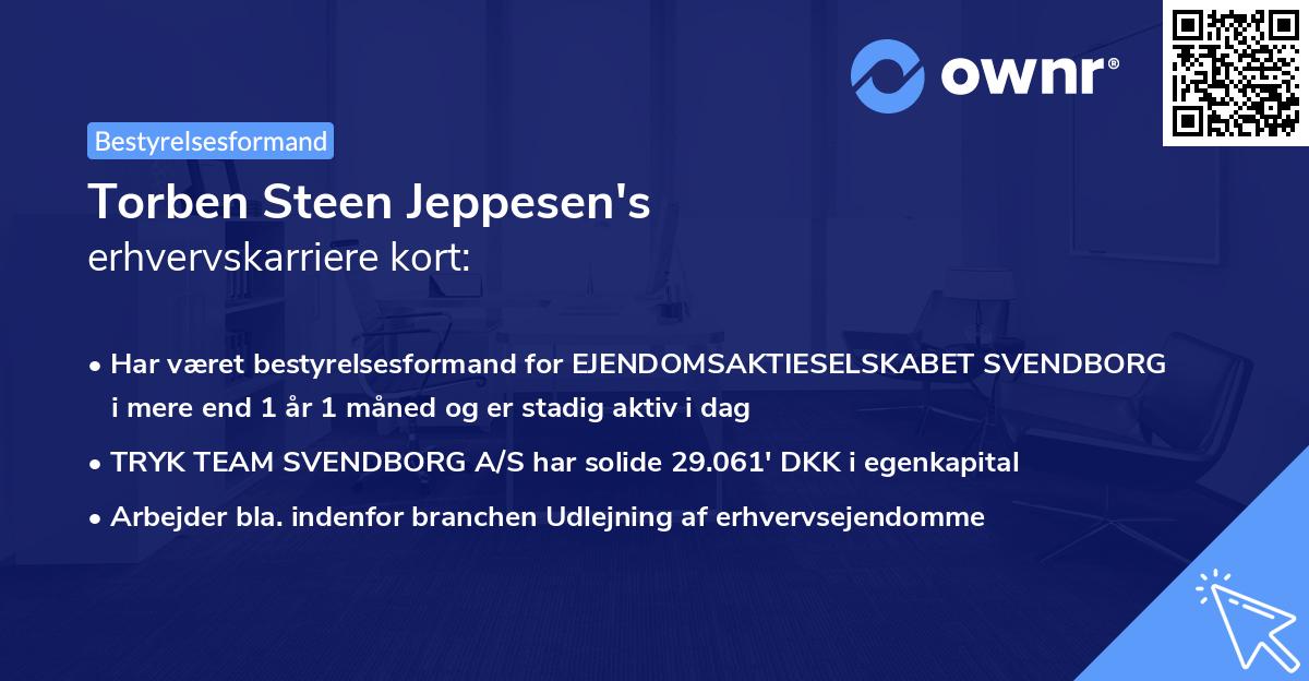 Torben Steen Jeppesen's erhvervskarriere kort