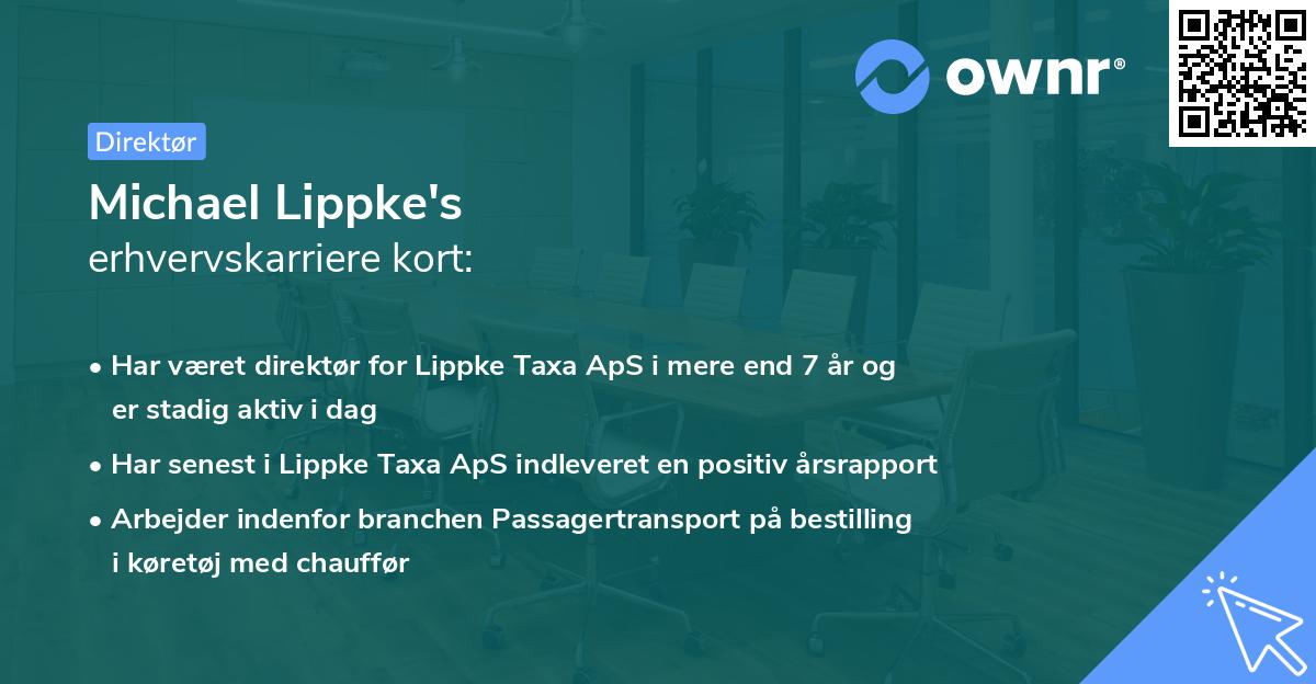 Michael Lippke's erhvervskarriere kort