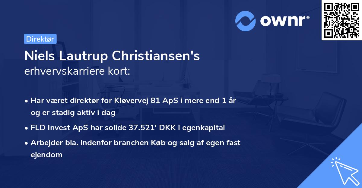 Niels Lautrup Christiansen's erhvervskarriere kort