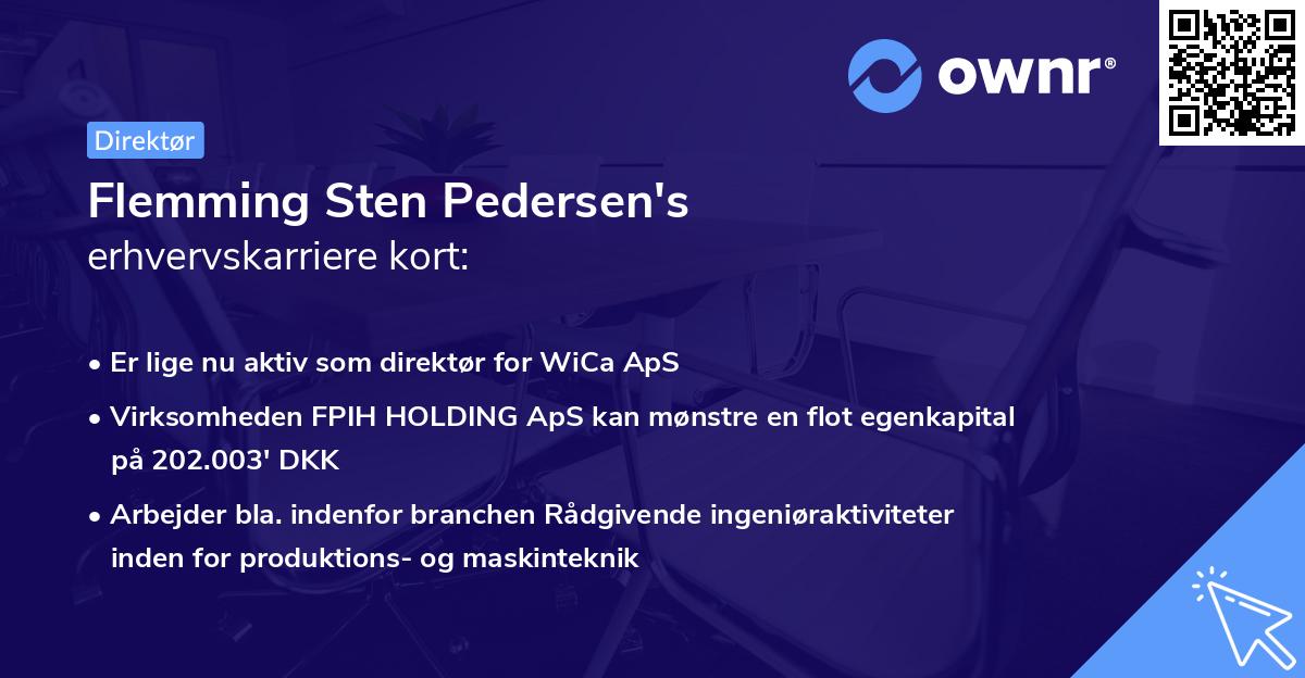 Flemming Sten Pedersen's erhvervskarriere kort