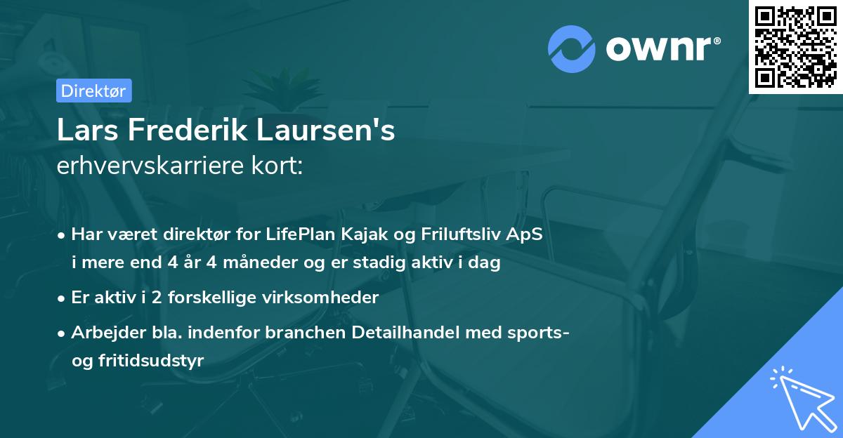 Lars Frederik Laursen's erhvervskarriere kort