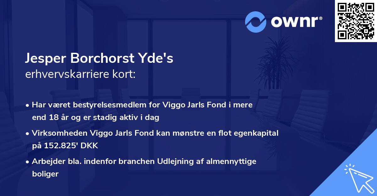 Jesper Borchorst Yde's erhvervskarriere kort