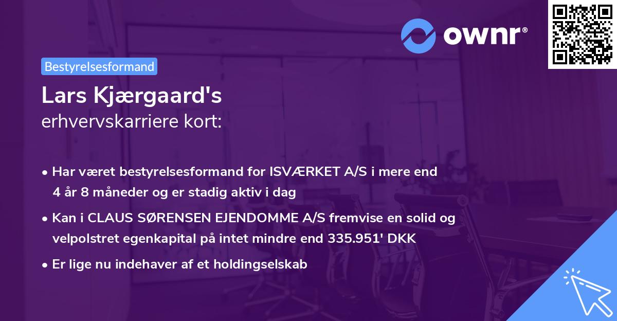 Lars Kjærgaard's erhvervskarriere kort