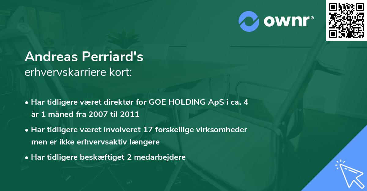 Andreas Perriard's erhvervskarriere kort