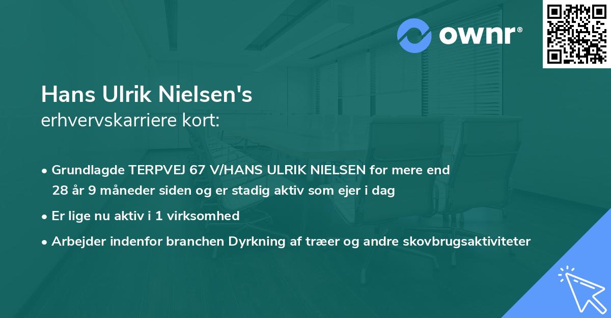 Hans Ulrik Nielsen's erhvervskarriere kort