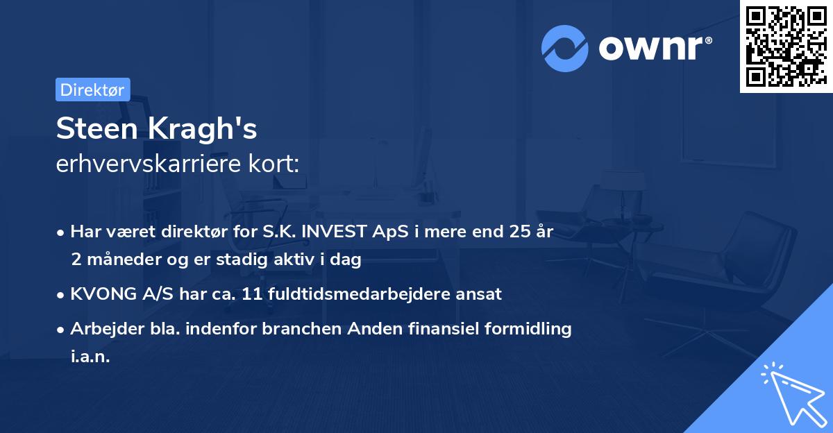 Steen Kragh's erhvervskarriere kort