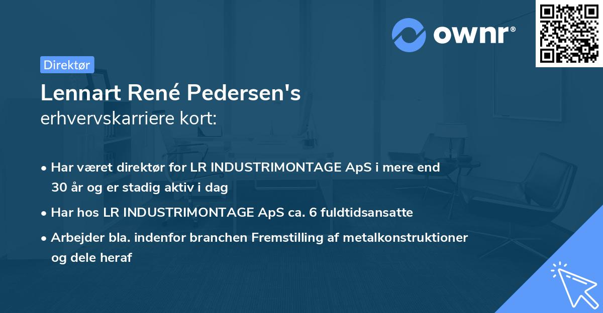 Lennart René Pedersen's erhvervskarriere kort