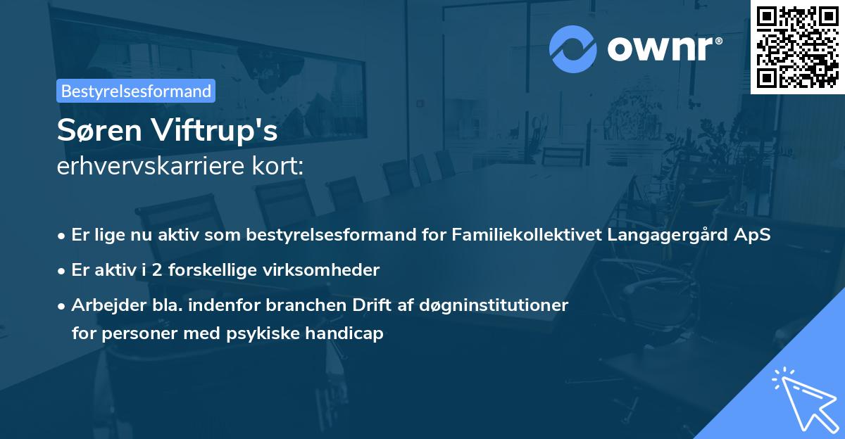 Søren Viftrup's erhvervskarriere kort