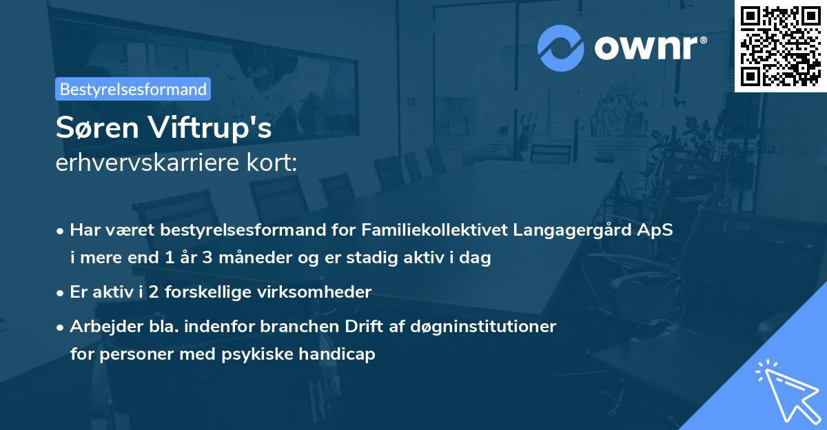 Søren Viftrup's erhvervskarriere kort