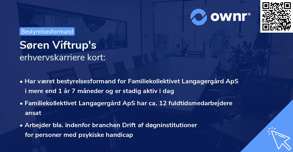 Søren Viftrup's erhvervskarriere kort