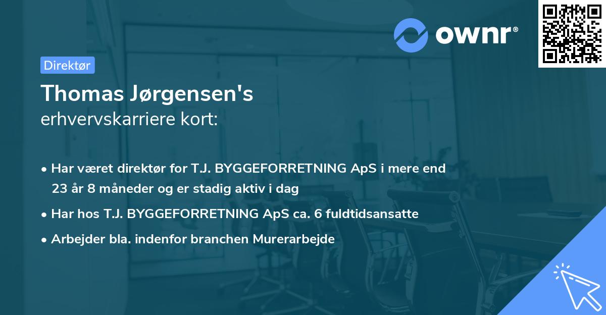 Thomas Jørgensen's erhvervskarriere kort