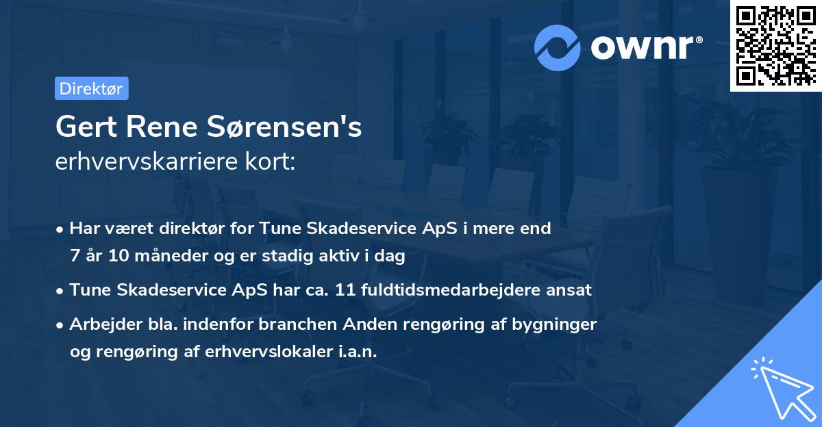Gert Rene Sørensen's erhvervskarriere kort