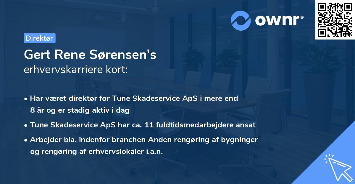 Gert Rene Sørensen's erhvervskarriere kort