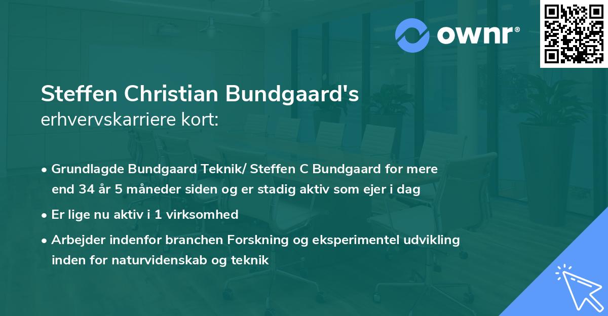 Steffen Christian Bundgaard's erhvervskarriere kort